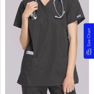 Womens Pewter Grey Cherokee Scrub Set Medium